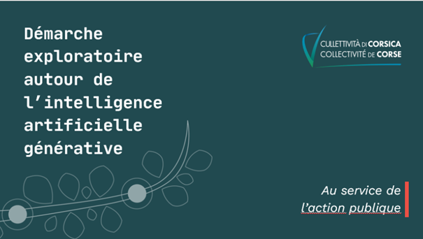 10 et 11 septembre : deux journées d’exploration de l’intelligence artificielle au service de l’action publique de la Collectivité de Corse